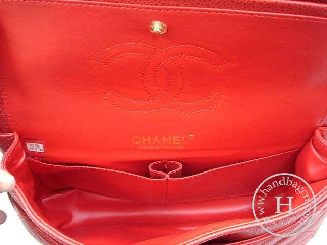 Chanel 1112 red cowhide leather 2.55-Gold Hardware - Click Image to Close