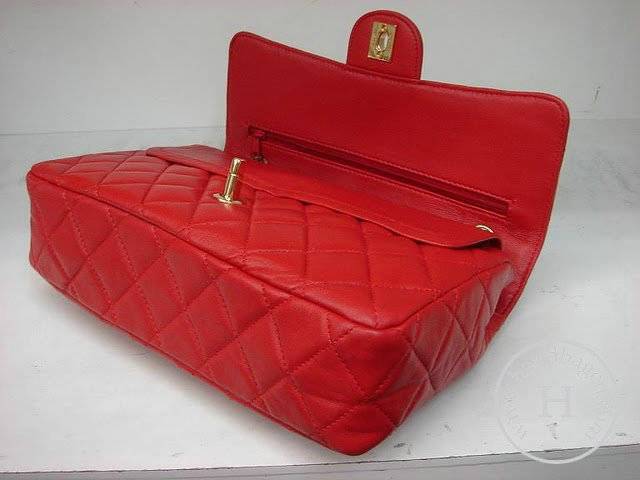Chanel 1112 Classic 2.55 Replica Handbag Red Lambskin Leather With Gold Hardware
