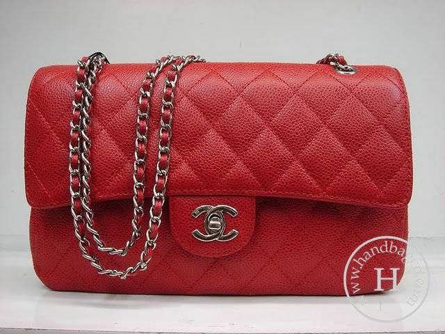 Chanel 1112 Classic 2.55 Replica Handbag Red Genuine Cowhide Leather With Silver Hardware