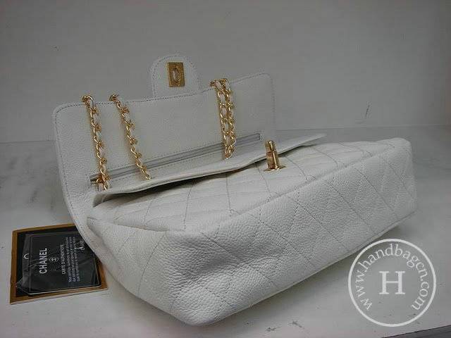 Chanel 1112 Classic 2.55 Replica Handbag White Genuine Cowhide Leather With Gold Hardwar