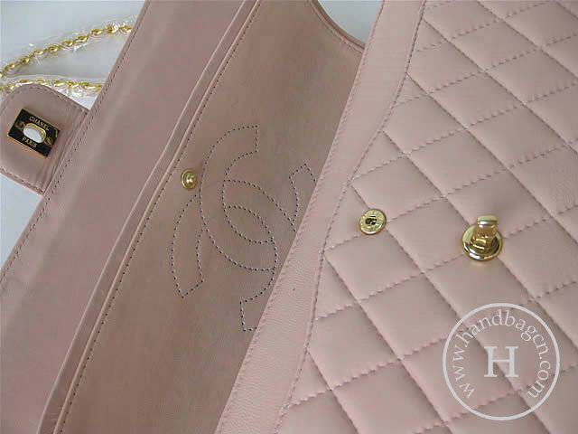 Chanel 1113 replica handbag Classic Pink lambskin leather with Gold hardware - Click Image to Close