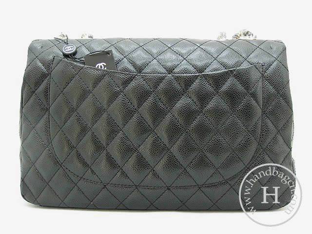 Chanel 1114 Black cowhide leather handbag with Gold hareware