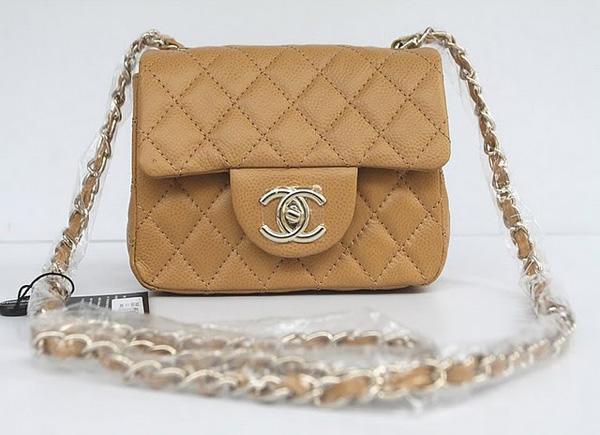 Chanel 1115 replica handbag Apricot cowhide leather with Gold hardware Chanel 1115 replica handbag Apricot cowhide leather with Gold hardware