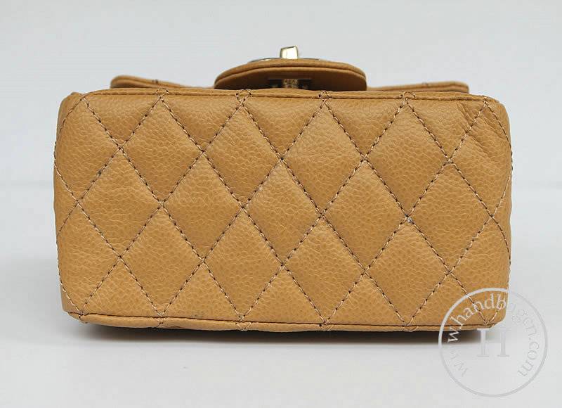 Chanel 1115 replica handbag Apricot cowhide leather with Gold hardware