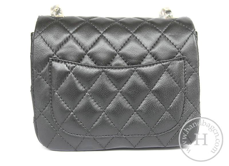 Chanel 1115 replica handbag Black lambskin leather with Gold hardware