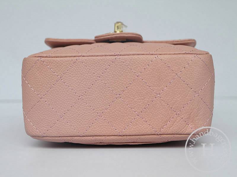 Chanel 1115 replica handbag Pink cowhide leather with Gold hardware