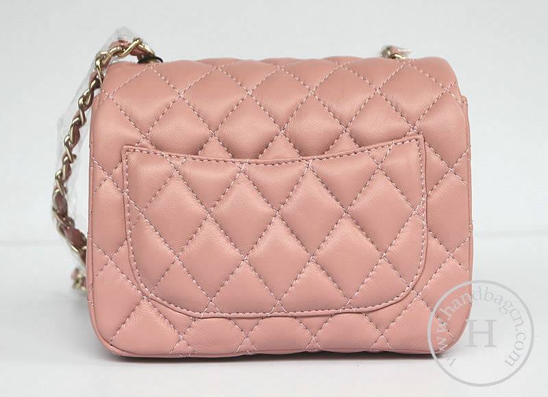 Chanel 1115 replica handbag Pink lambskin leather with Gold hardware - Click Image to Close