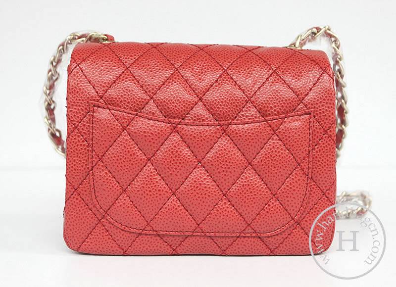 Chanel 1115 replica handbag Red cowhide leather with Gold hardware