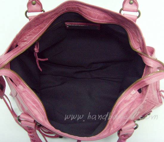Balenciaga 115748L Pink Arena City Classic Oil Leather Bag