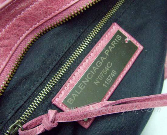 Balenciaga 115748L Pink Arena City Classic Oil Leather Bag - Click Image to Close