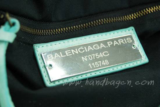 Balenciaga 115748S Green Arena City Classic Oil Leather Bag - Click Image to Close
