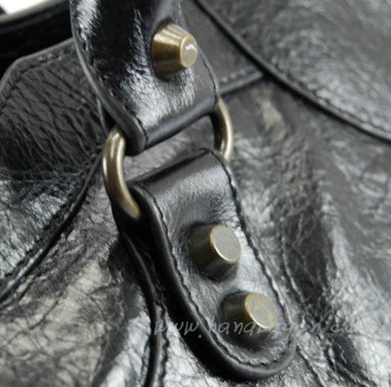 Balenciaga 115748S Black Arena City Classic Oil Leather Bag - Click Image to Close