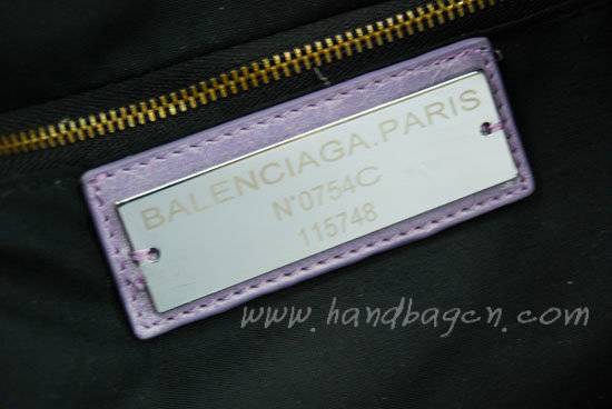 Balenciaga 115748S Eggplant Arena City Classic Oil Leather Bag