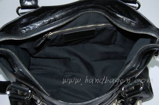 Balenciaga 173084A Arena Giant City Bag Black with Silver Hardware