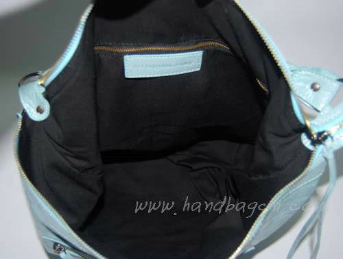 Balenciaga 177285 Light Blue Arena Classic Day Hobo Leather Handbag - Click Image to Close