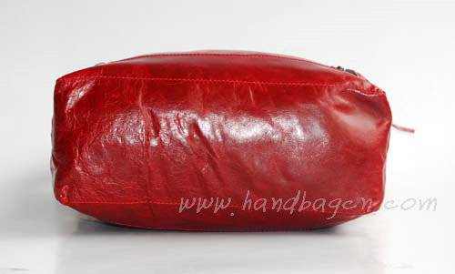 Balenciaga 177285 Red Arena Classic Day Hobo Leather Handbag