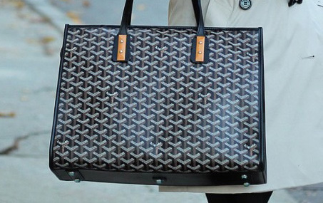 Goyard Sac Marquises Zippered Tote Bag 00317 Black - Click Image to Close