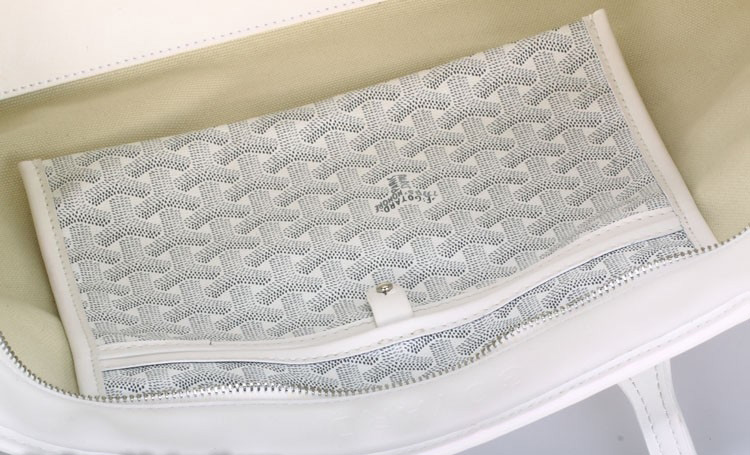 Goyard Sac Marquises Zippered Tote Bag 00317 WHITE - Click Image to Close