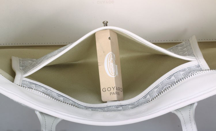 Goyard Sac Marquises Zippered Tote Bag 00317 WHITE - Click Image to Close