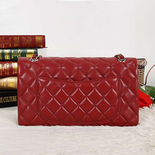 Chanel 1112 Classic 2.55 claret Lambskin Leather With Silver Hardware - Click Image to Close