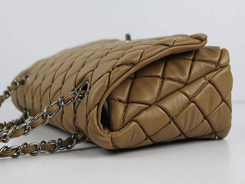 Chanel 60285 Original Quilted Lambskin Flap Bag-Apricot - Click Image to Close