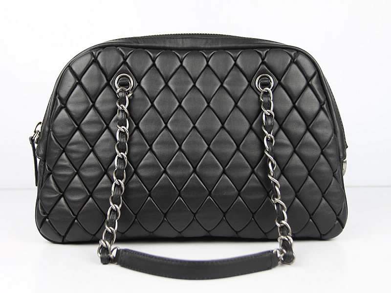 Chanel 60286 Original Quilted Lambskin Flap Bag-Black - Click Image to Close