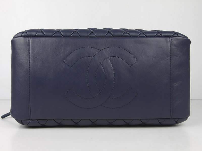 Chanel 60286 Original Quilted Lambskin Flap Bag-Blue