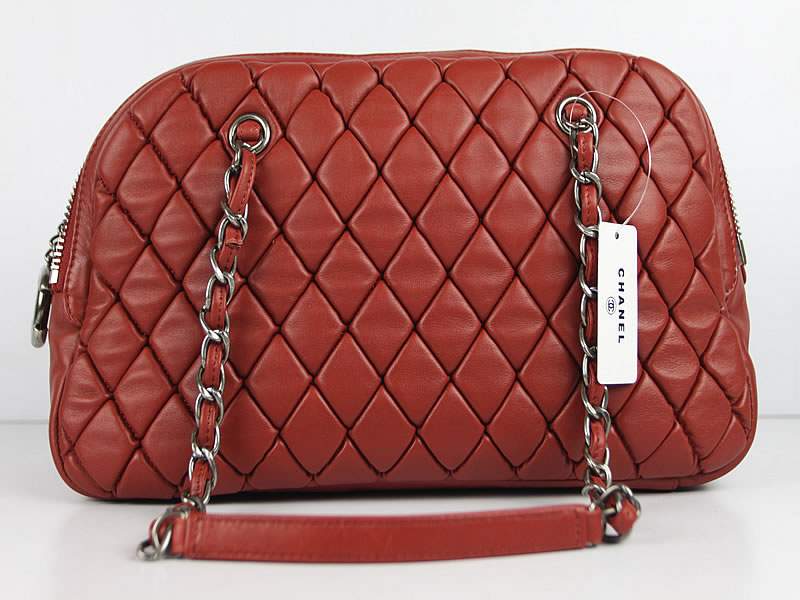 Chanel 60286 Original Quilted Lambskin Flap Bag-Red