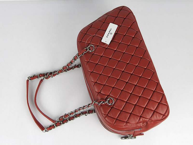 Chanel 60286 Original Quilted Lambskin Flap Bag-Red
