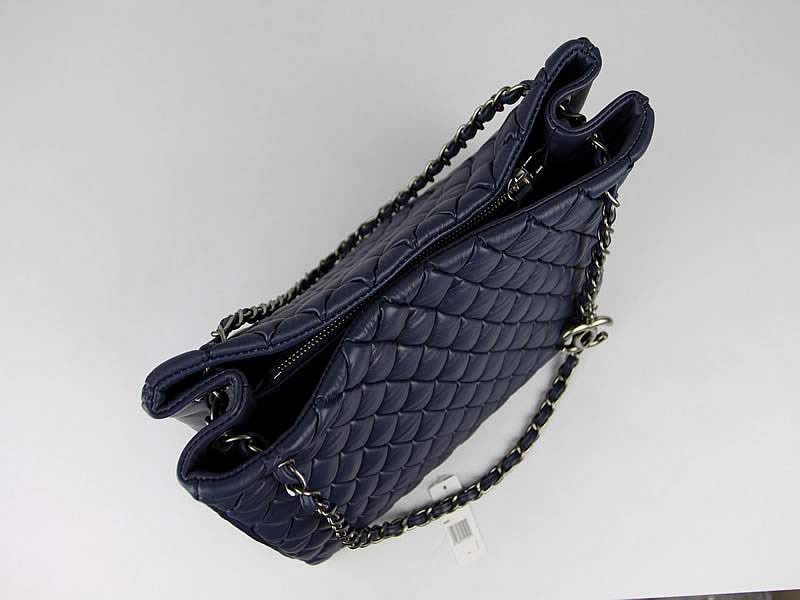 Chanel 60288 Original Quilted Lambskin Flap Bag-Blue