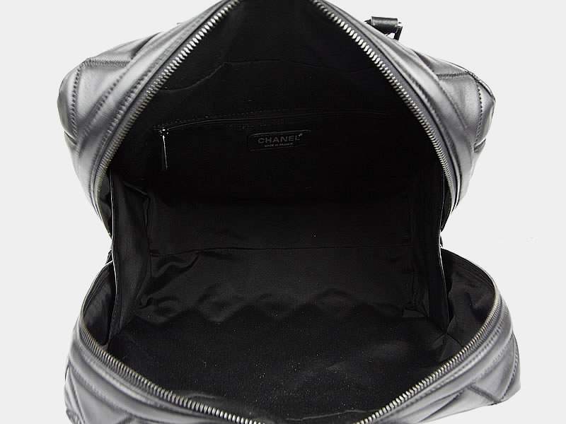 Chanel 68011 Lambskin Leather Handbag-Black