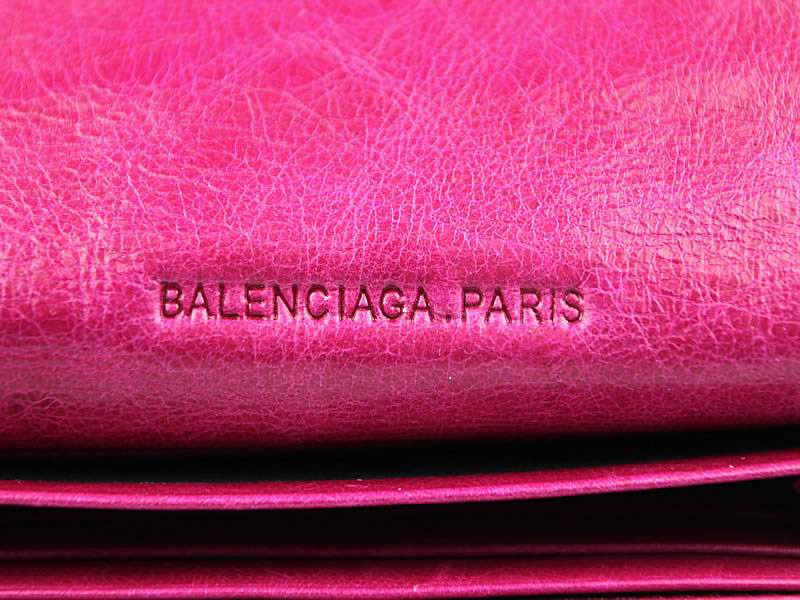 Balenciaga B001 Money Long Wallet-Rose Red - Click Image to Close