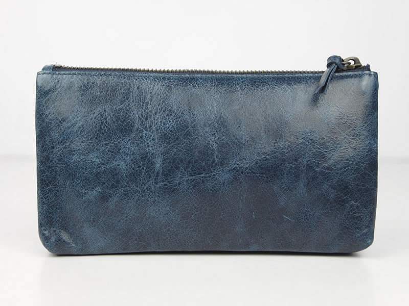 Balenciaga BG203 Import Leather Long Wallet-Blue - Click Image to Close