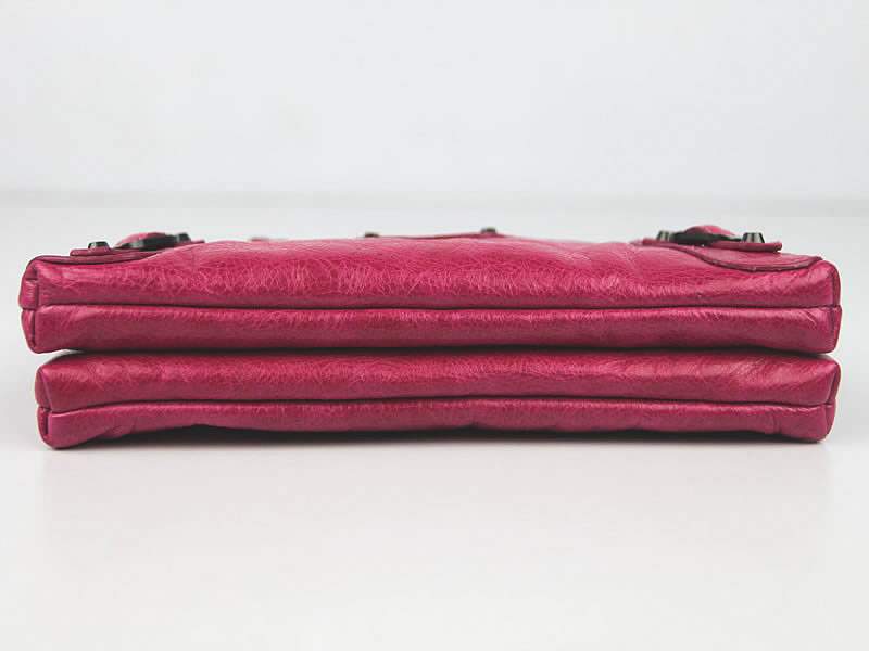 Balenciaga BG203 Import Leather Long Wallet-Rose Red