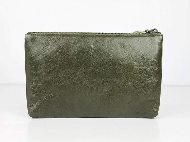 Balenciaga BG205 Import Leather Long Wallet-Dark Green - Click Image to Close