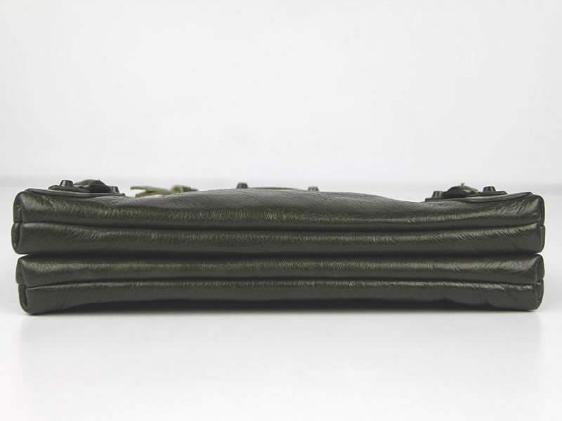Balenciaga BG205 Import Leather Long Wallet-Dark Green - Click Image to Close