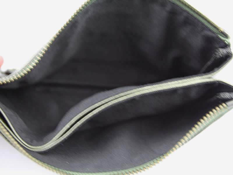 Balenciaga BG205 Import Leather Long Wallet-Dark Green