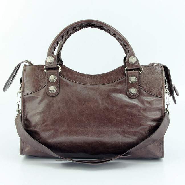Balenciaga 085332A Gaint Sliver City Handbags-Grayish Purple - Click Image to Close