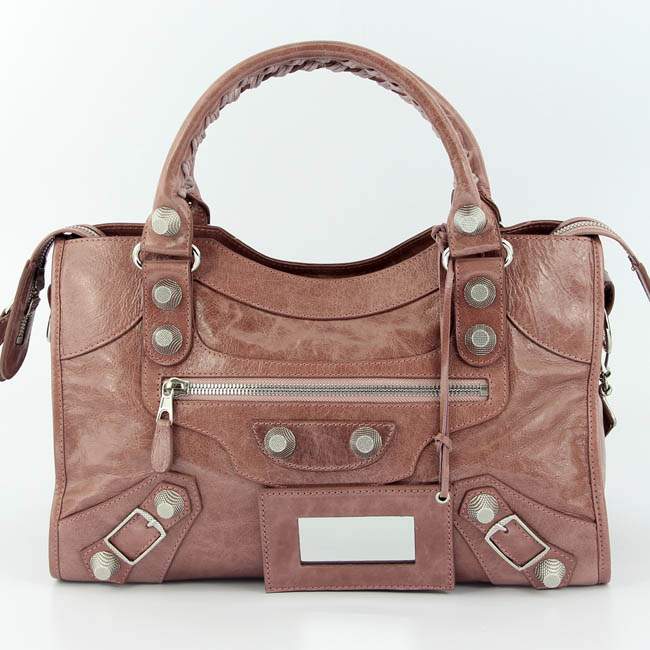 Balenciaga 085332A Gaint Sliver City Handbags-Honey Peach - Click Image to Close