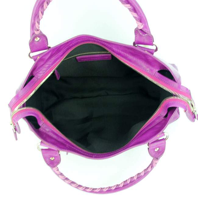 Balenciaga 085332A Gaint Sliver City Handbags-Medium Purple