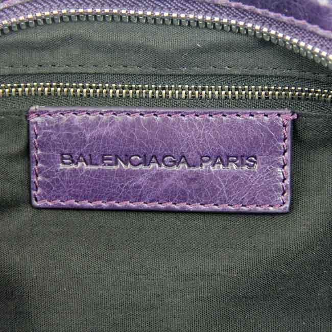 Balenciaga 085332A Gaint Sliver City Handbags-Purplish Blue