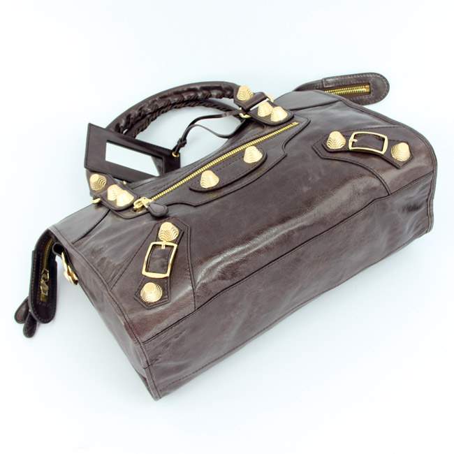 Balenciaga 085332B Gaint Gold City Handbags-Grayish Purple