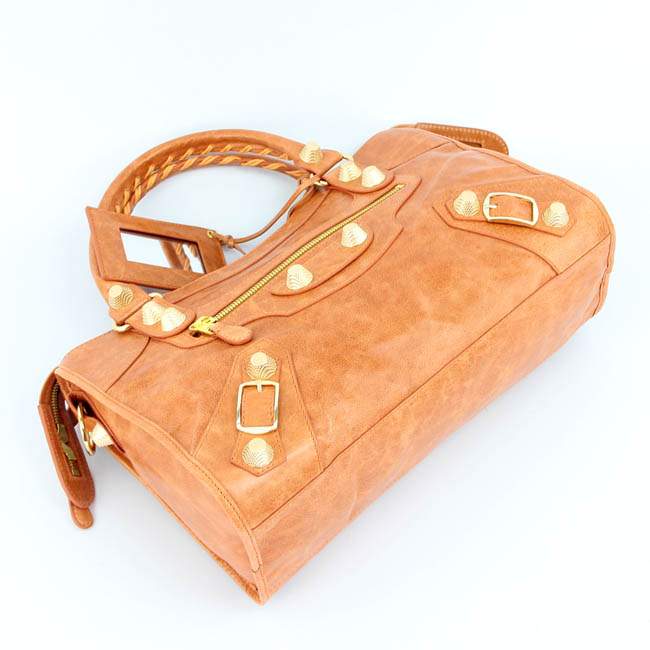 Balenciaga 085332B Gaint Gold City Handbags-Light Orange - Click Image to Close