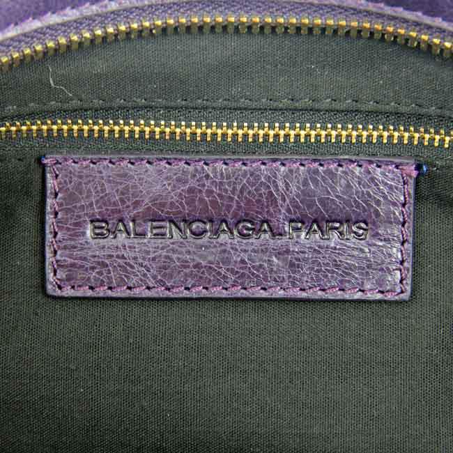 Balenciaga 085332B Gaint Gold City Handbags-Purplish Blue