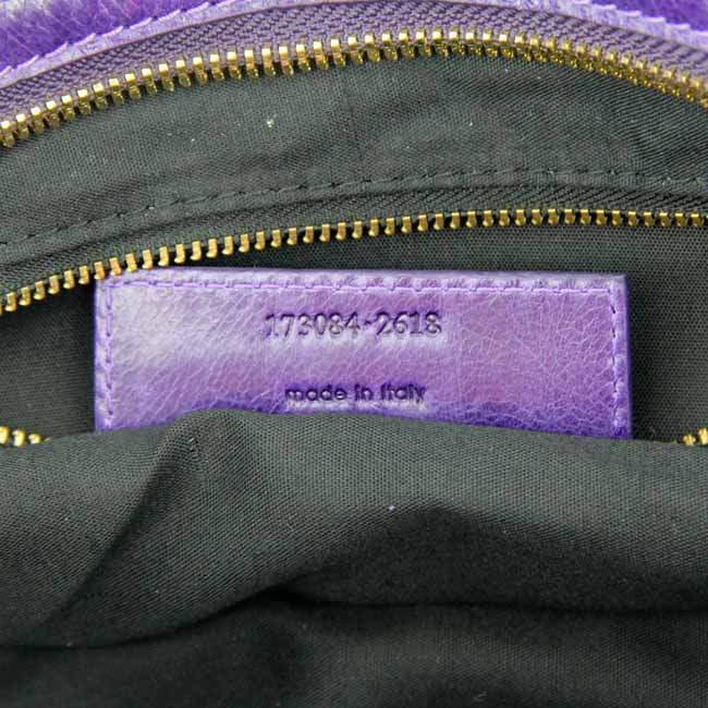 Balenciaga 085332B Gaint Gold City Handbags-Purple