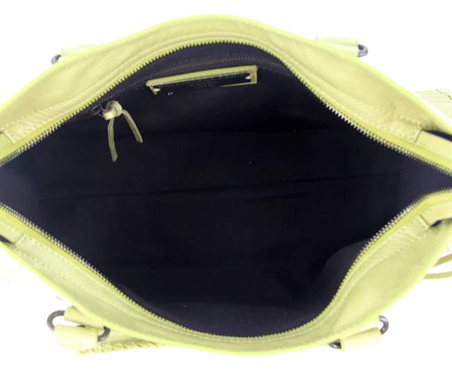 Balenciaga 085332 Imported Leather City Handbag-Dark Green - Click Image to Close
