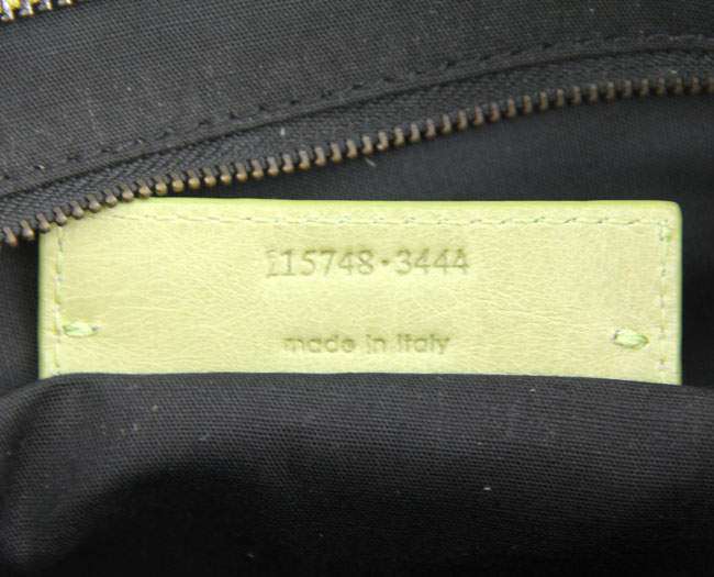 Balenciaga 085332 Imported Leather City Handbag-Dark Green