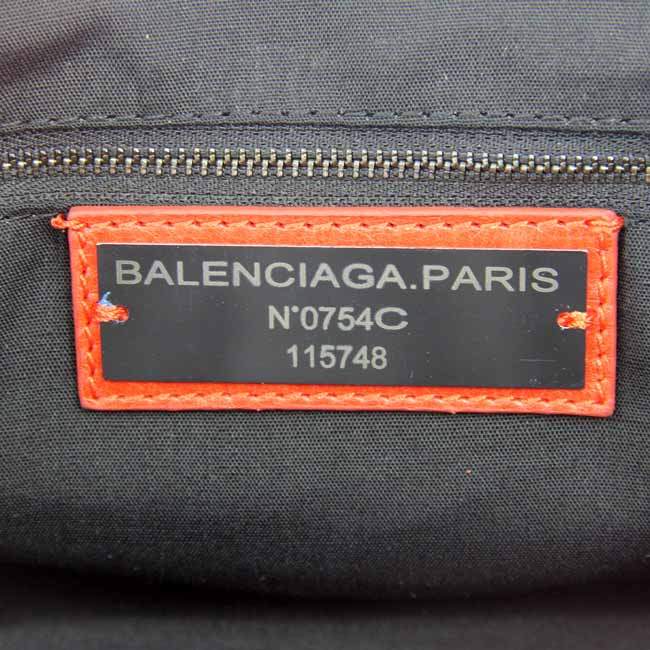 Balenciaga 085332 Imported Leather City Handbag-Light Red - Click Image to Close