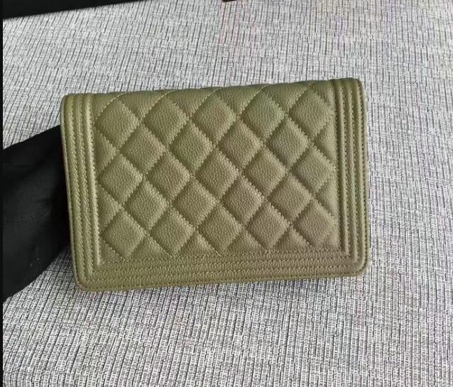 Chanel Caviar WOC Chain Wallet Green A80287 VS07114 - Click Image to Close