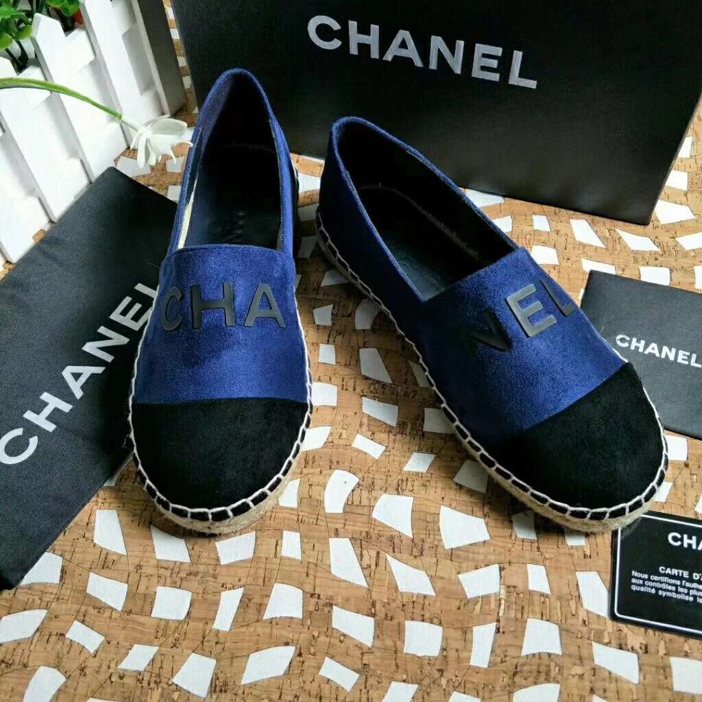 2019 NEW Chanel Real leather shoes CHANEL 101205 BLUE - Click Image to Close